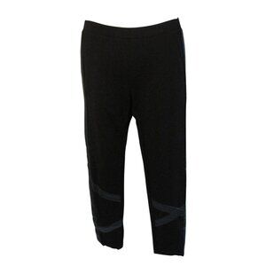 Joseph Ribkoff 10 Black Knit Moto Style Leggings Pants Stretch